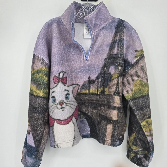Disney Store Marie Fleece Sweater Pullover Aristocats Cat Women's Size large - Picture 2 of 11